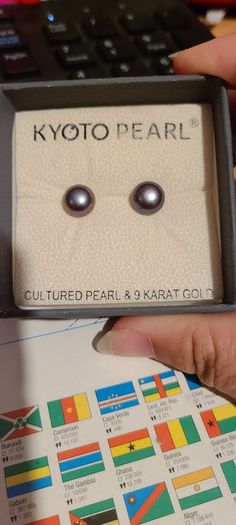 Genuine Kyoto Pearl Stud Freshwater Pearls & 9ct Gold Earring