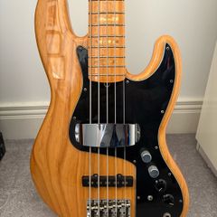 Fender Marcus Miller Jazz Bass V - Made in USA (2005, Natural Ash, Active/Passive, Excellent Tone)