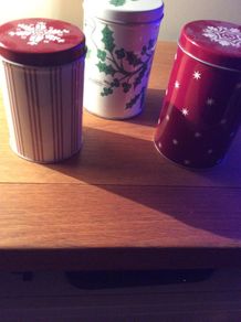 3 IKEA Christmas Cannisters