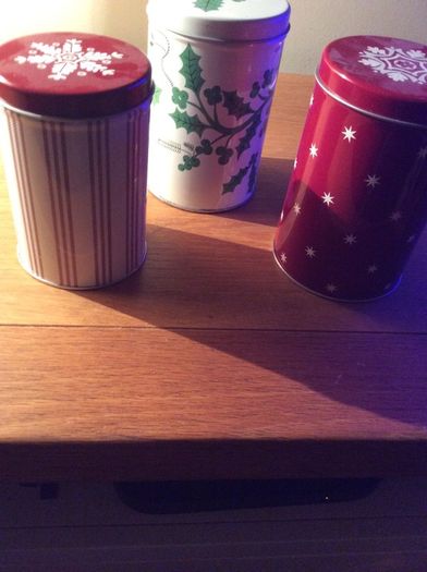 3 IKEA Christmas Cannisters