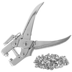 Brand New Eyelet Pliers Set with 100 Silver Eyelets