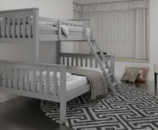 Triple Bunkbed in White/Grey