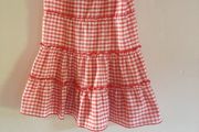 vintage childs gingham dresses age 5 and 7 years