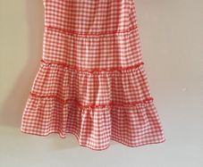 vintage childs gingham dresses age 5 and 7 years