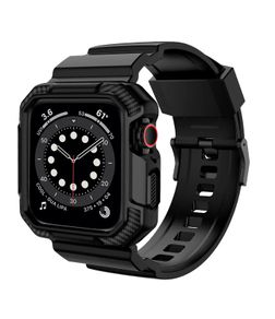 Strap with Bumper Case Cover for Apple Watch Band 45mm 44mm 42mm 40mm Ultra 49mm Rugged Sport Band for IWatch SE 8/7/6/5/4/3/2/1