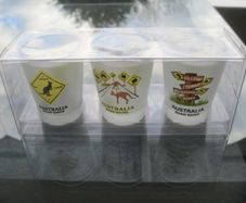 Australia-Themed Shot Glasses.
