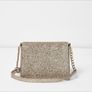 Brand new river island gold glitter should bag Image 6