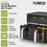 9 Litre Dual Basket Digital Air Fryer Image 2