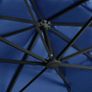 Cantilever Umbrella with LED Lights and Aluminium Pole 400x300 cm Azure blue Image 2