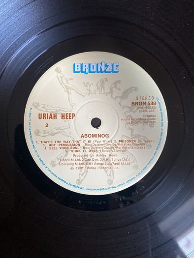 Uriah Heep "Abominog" vinyl