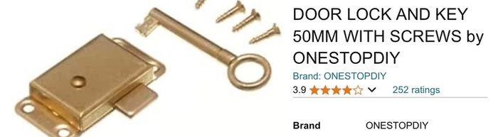Sideboard/ Cabinet Lock & Key
