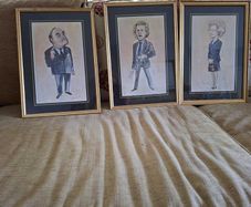 3 Tim Holder signed political caricature prints