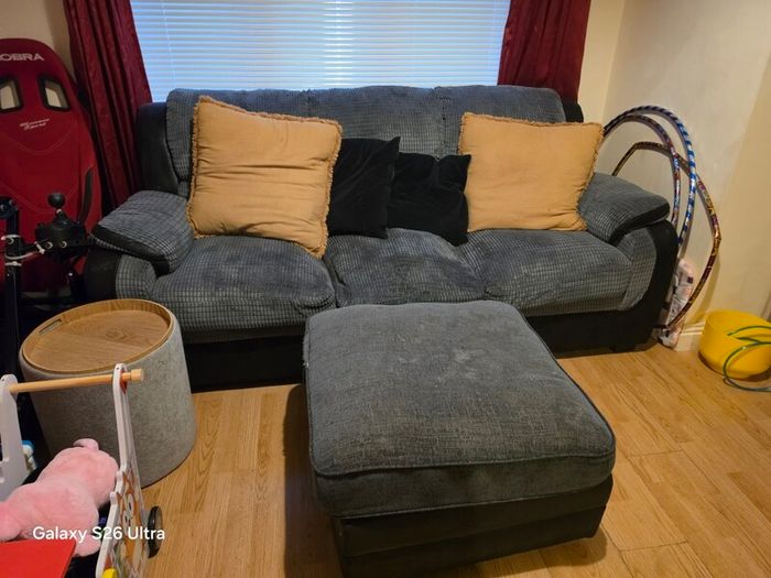 3 and 2 seater plus footstool