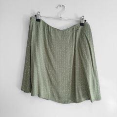 New Primark Sage Green Polka Dot Skirt