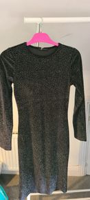 Club L black dress with Silver sparkle BNWT