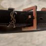 Black leather belt in the style of designer Image 4
