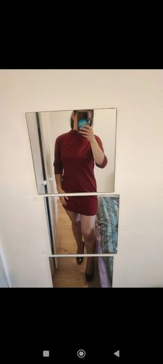 Boohoo mini dress - burgundy - size 8