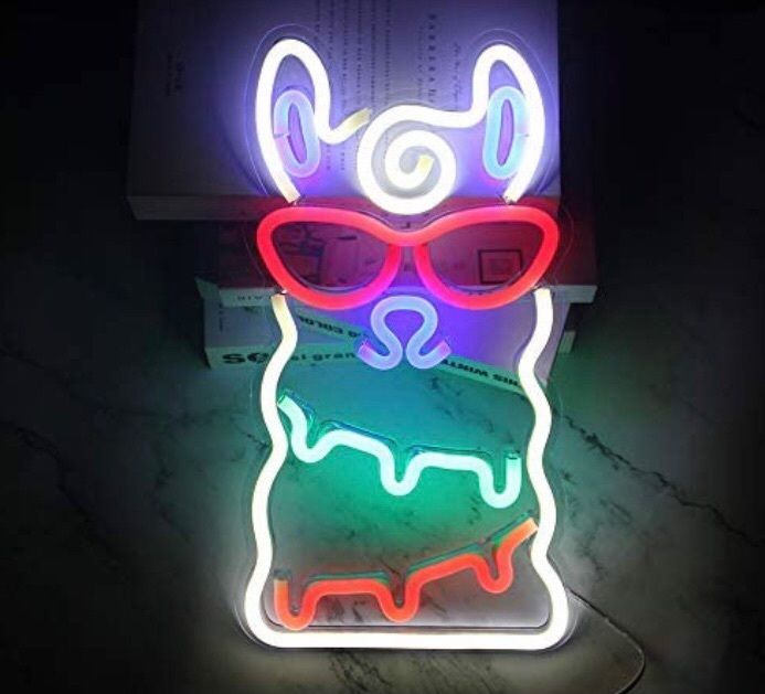 Alpaca Neon Light LED Neon Sign Wall Lights Operated by USB (15.7 inch 8.7 inch)