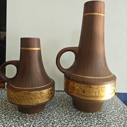 Vintage Pair of Mid-Century West German Pottery Vases,  Dumler & Breiden