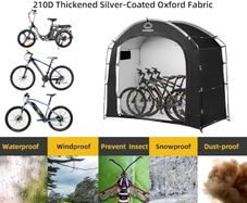 Bike Storage Tent sheds for Outdoor,Waterproof Anti-UV Bike Storage Tent Bicycle Motorcycle Shed Shelter Outdoor Backyard Steel Frame PE Cover Zipper, Cabin