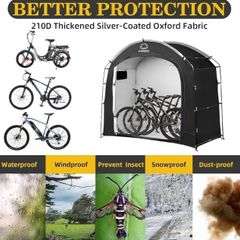 Bike Storage Tent sheds for Outdoor,Waterproof Anti-UV Bike Storage Tent Bicycle Motorcycle Shed Shelter Outdoor Backyard Steel Frame PE Cover Zipper, Cabin