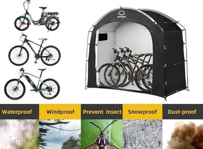 Bike Storage Tent sheds for Outdoor,Waterproof Anti-UV Bike Storage Tent Bicycle Motorcycle Shed Shelter Outdoor Backyard Steel Frame PE Cover Zipper, Cabin