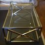 Modern Glass Coffee Table with Chrome Frame Image 3