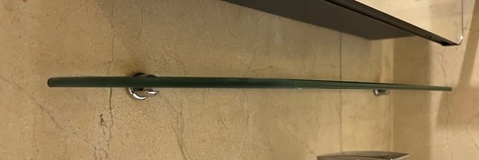 Bathroom glass shelf
