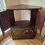 vintage mahogany corner TV unit Image 2