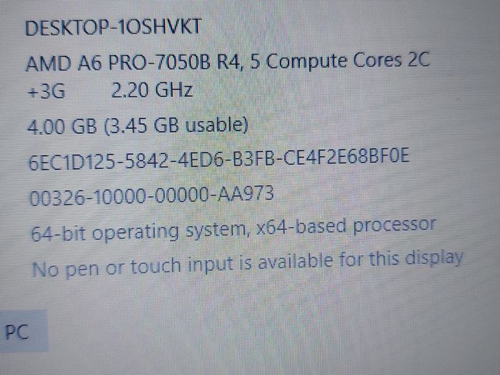 HP ProBook 455 G2, AMD A6 PRO-7050B R4, 5 Compute Cores 2C + 3G, 2.2GHz, 4 GB Ram, 1 Terrabyte HDD, windows 10, Microsoft Edge, Chrome and VLC