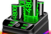 Charger with 4x4800mWh Rechargeable Battery Pack for Xbox One/Xbox Series X|S, Xbox Series Controller Battery Pack with Charging Station for Xbox One/One S/One X/Elite, Xbox Accessories Kit