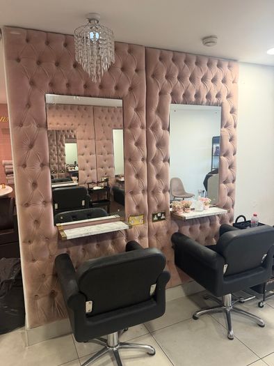 Hair salon styling station