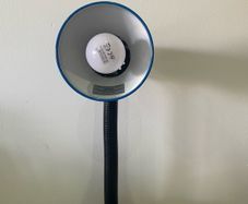 Blue Adjustable Gooseneck Desk Lamp