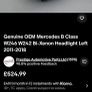 headlamp Mercedes w246 2011-2018 xenon n/s Image 5