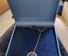 Elegant Newbridge Silverware Lotus Flower Pendant