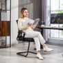 Mesh office chair without casters, sled base, for conference room, waiting area, reception, black Image 5