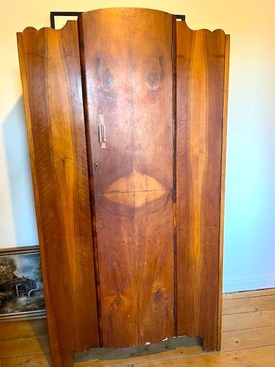 Mid-century art deco wooden wardrobe