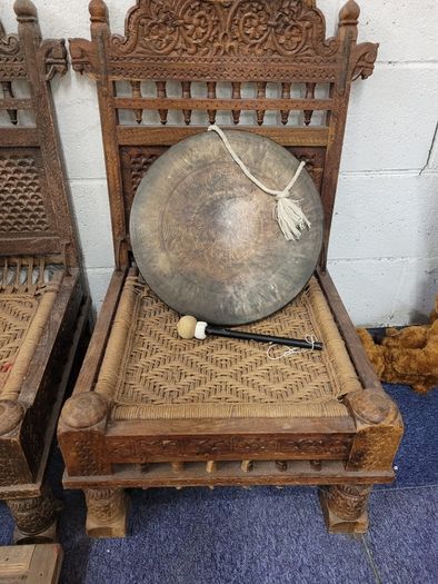 3 Antique Meditation Chairs ,1 Double and 2 Single for sale