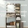 Dressing Table with Mirror and 10 LED Lights Image 3