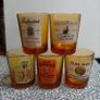 Retro smoked glass Scotch and US Bourbon Whiskey Glasses and Crock Image 3