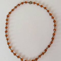 Circa 1920s 1930s Czech Glass Necklace