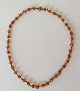 Circa 1920s 1930s Czech Glass Necklace