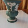 Vintage Wedgwood Miniature Green Grecian Urn Image 5
