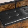 Multifunctional Chest Industrial Style shoe bench, padded shoe organizer with flap, shoe cabinet for 6 pairs of shoes, steel frame, industrial design, vintage Image 4