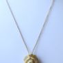 Vintage Dainty Flower Pendant Necklace 1/20 12K Gold Plated . length 16" Image 2