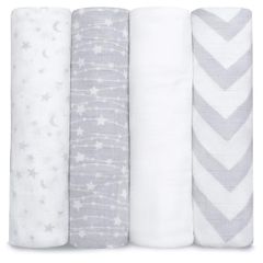 Comfy Cubs Muslin Swaddle Blankets Pack