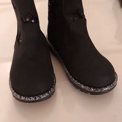 Girls Ankle Boots (Black) - junior size 7 (24)