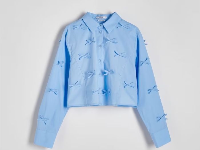 Reserved bow detail shirt size fits Xs s small m