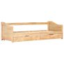 Pull-out Sofa Bed Frame Pinewood 90x200 cm Image 3