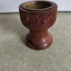 Vintage Wood Candlestick Holder